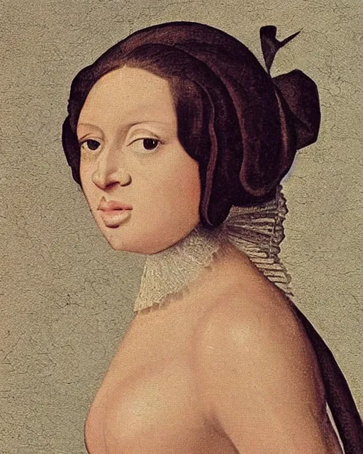 Prompt: a 1 6 0 0 s portrait of kylie jenner