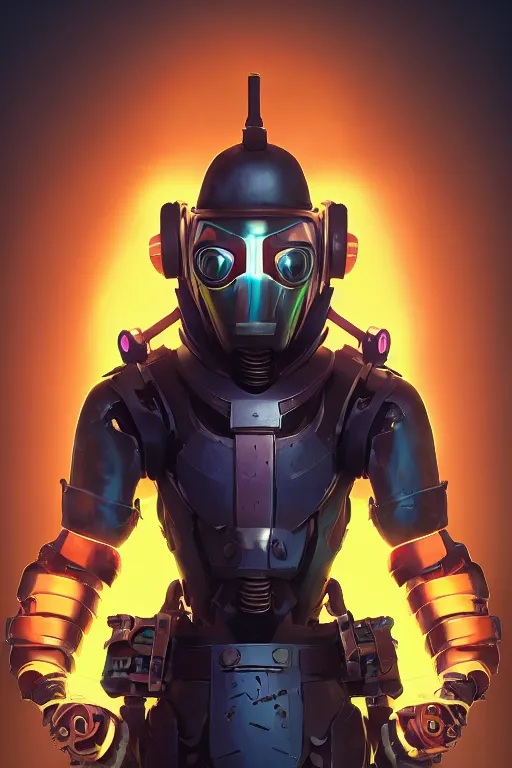 Image similar to epic mask helmet robot ninja portrait stylized as fornite style game design fanart by concept artist gervasio canda, behance hd by jesper ejsing, by rhads, makoto shinkai and lois van baarle, ilya kuvshinov, rossdraws global illumination radiating a glowing aura global illumination ray tracing hdr render in unreal engine 5