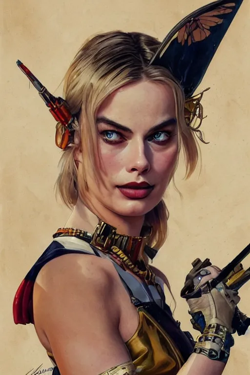 Prompt: margot robbie as tank girl, masterpiece, intricate, elegant, highly detailed, digital painting, artstation, concept art, smooth, sharp focus, illustration, art by artgerm and greg rutkowski and alphonse mucha and uang guangjian and gil elvgren and sachin teng, symmetry!!