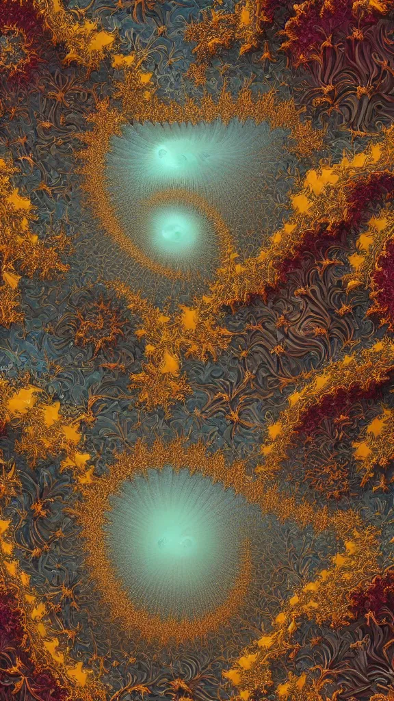 Prompt: 3d fractal background by Escher, psychedelic, mandelbulb 3d, digital art, high details, atmospheric, trending on artstation, deviantart, 8k resolution