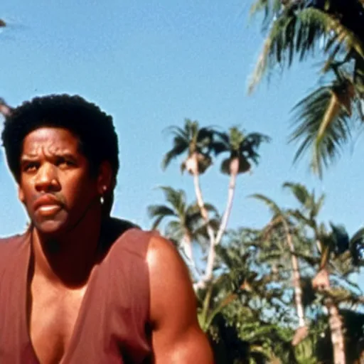 Image similar to film still of denzel washington playing ace ventura