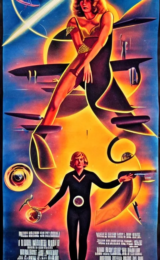 Image similar to 1 9 7 0 s science fiction movie poster art
