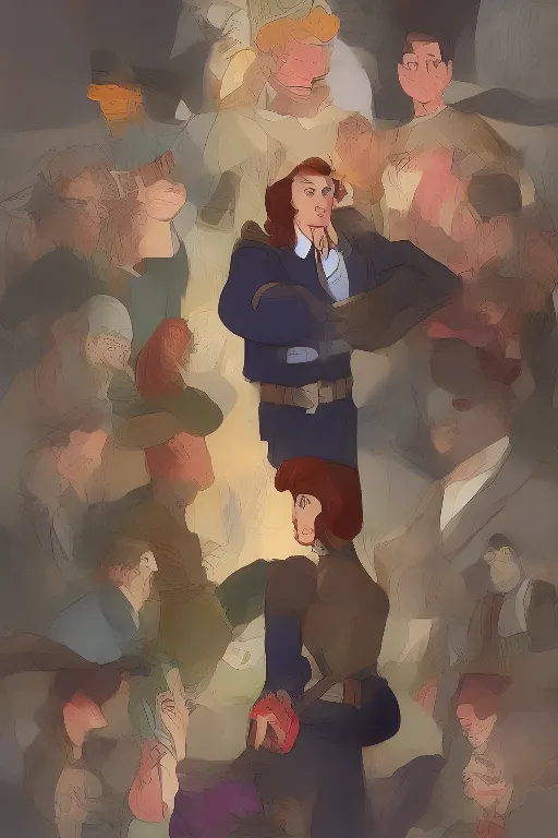 Image similar to Agent carter high quality digital painting in the style of Don Bluth