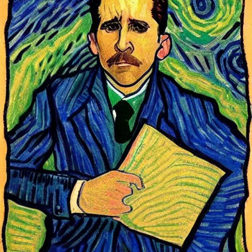 Image similar to michael scott by van gogh