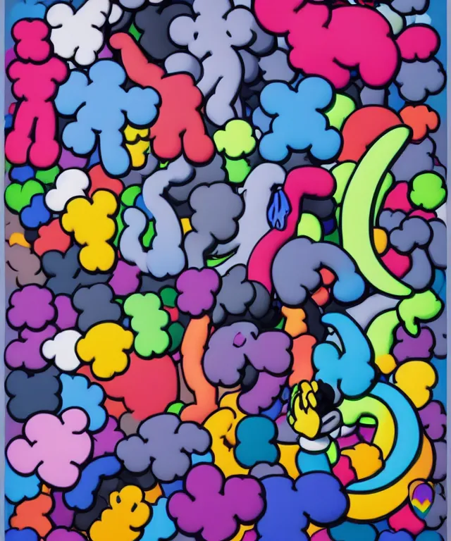 Image similar to beautiful kaws artwork