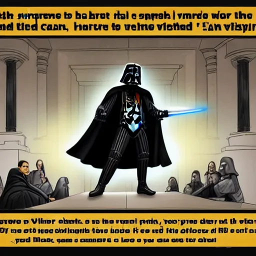 Image similar to Darth Vader as a Supreme Court justice