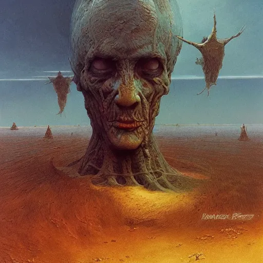 Prompt: concept art by zdzisław beksiński and dariusz zawadzki