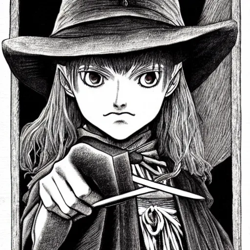 Image similar to young witch by kentaro miura