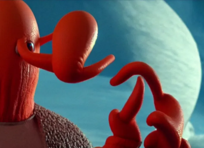 Image similar to film still of zoidberg in the new scifi movie, 4 k