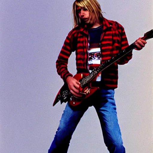 Image similar to Kurt Cobain as Freddy Krueger