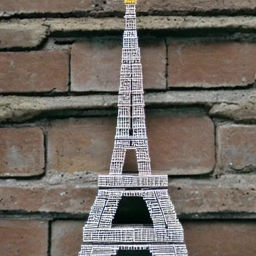 Prompt: Eiffel Tower but made of bricks