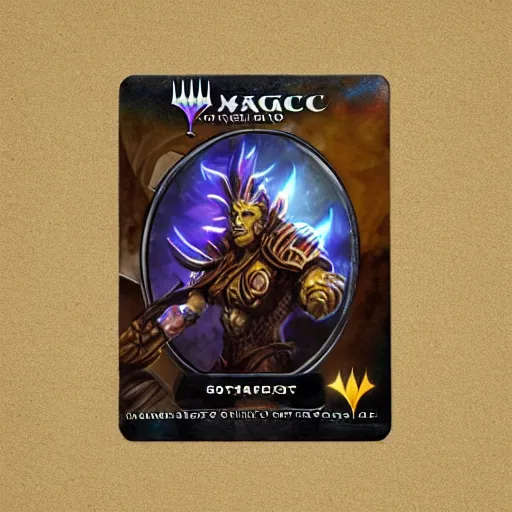 Prompt: magic the gathering card with starcraft character