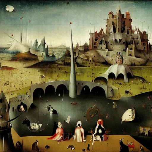 Image similar to the joker, drama, chaos matte painting by hieronymus bosch and zidislaw beksinsky