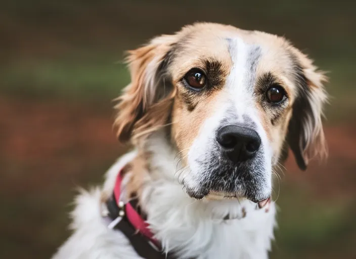 Image similar to portrait photo still of real life brian the dog, 8 k, 8 5 mm, f. 1 4