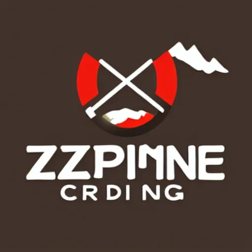 Image similar to logo = ZippyThing. Zipline rollercoaster thrill ride