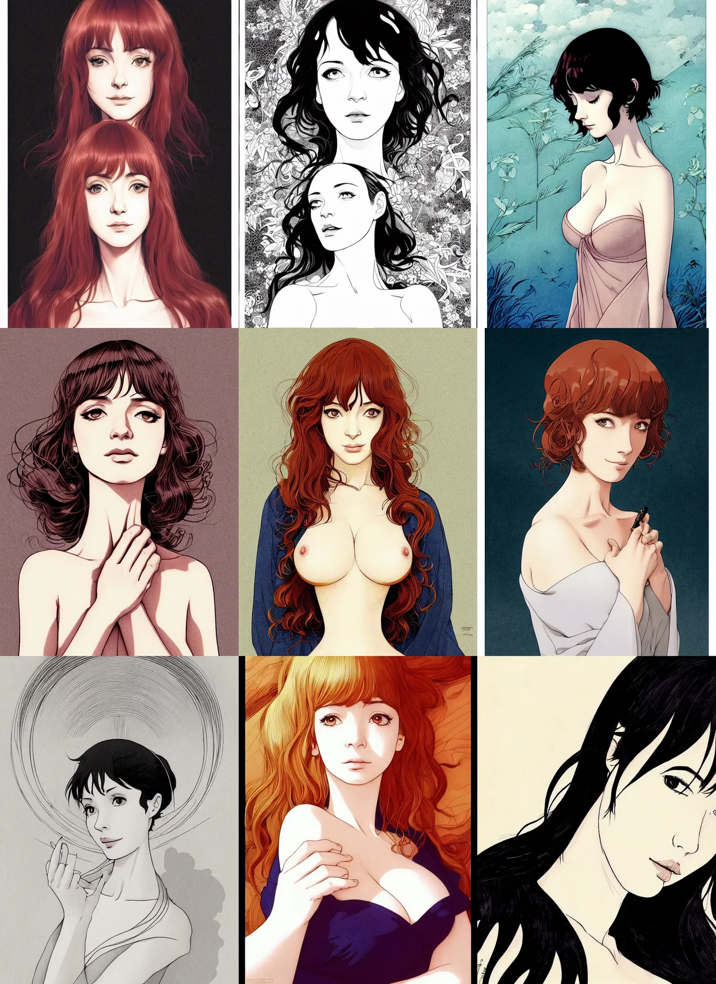 Prompt: un dia de paz! christina hendricks, arte koto no ha no niwa, makoto shinkai, moebius, milo manara, hugo pratt, french comic art, semi - realistic anime, portrait, beautiful face, symmetrical face, trending on pixiv, detailed, clean lines, sharp lines, crisp lines, award winning illustration, masterpiece, 4 k