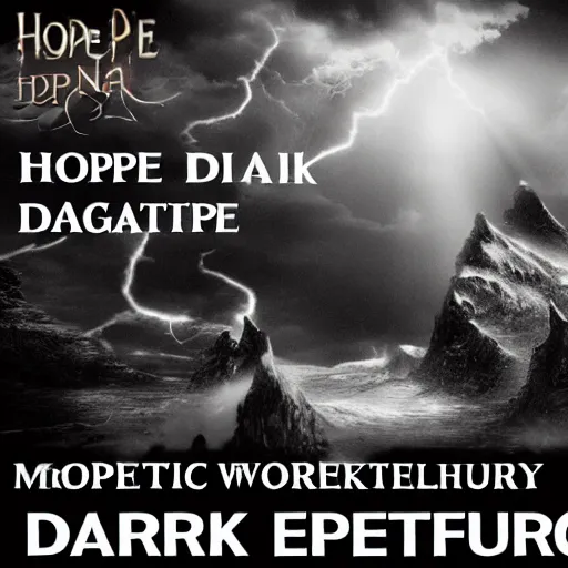 Image similar to hope and despair dark fantasy world magnificent dramatic worship