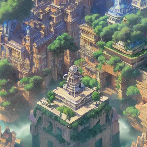 Prompt: the city of azuria in pokemon diamond, 3 d render, dramatic lighting, intricate, wild, highly detailed, digital painting, artstation, concept art, smooth, sharp focus, illustration, art by artgerm and greg rutkowski and alphonse mucha