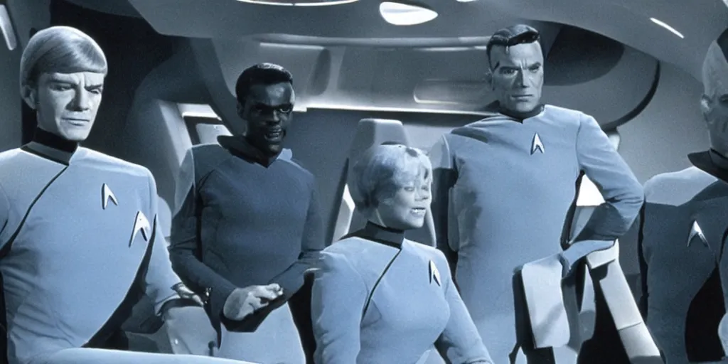 Prompt: a still from Star Trek the original series