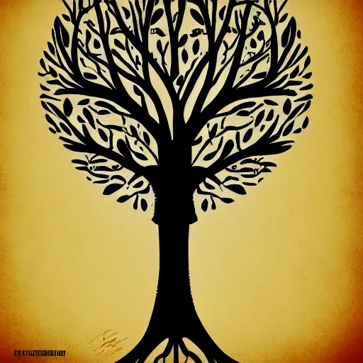 Image similar to Tree of Death, digital art