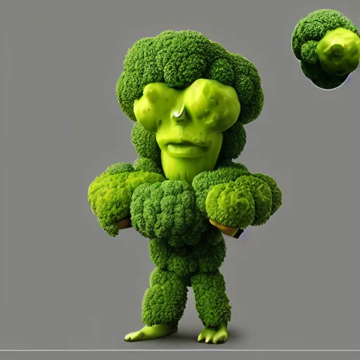 Image similar to [ anthropomorphic broccoli ]!! has an elizabeth olsen face, trending on zbrush, unreal engine 5, cgsociety contest winner, intricate, detailed, 4 k quality, concept art