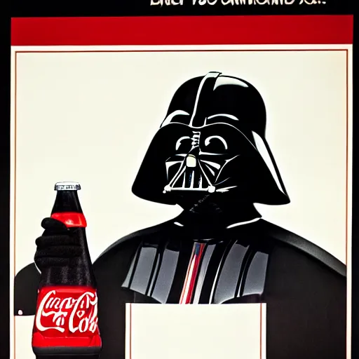 Image similar to darth vader advertising coca cola