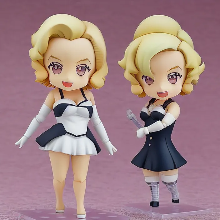 Prompt: [Marilyn Monroe], An anime Nendoroid of [Marilyn Monroe], figurine, detailed product photo