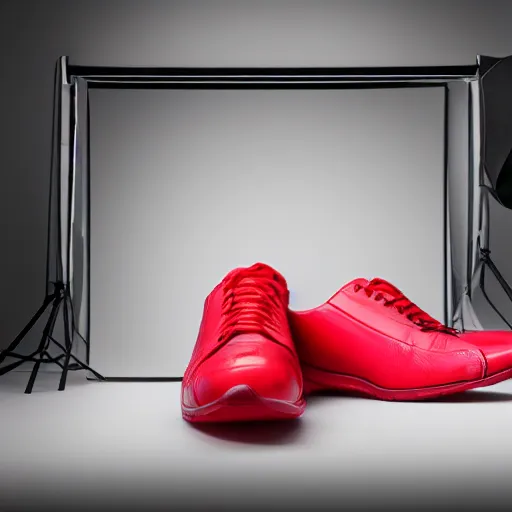 Image similar to Apple Shoe, product photography, studio lighting