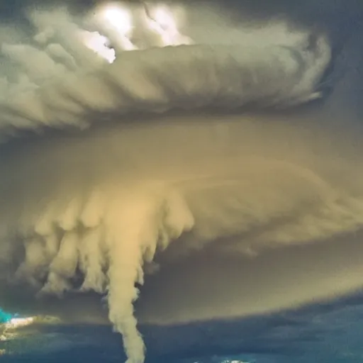 Image similar to Funnel cloud, scud clouds, storm clouds, smartphone photo, Oklahoma