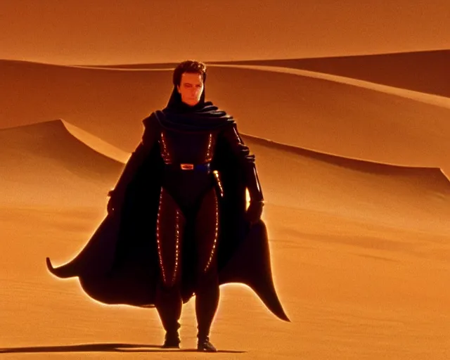 Image similar to aesthetics of dune by frank herbert and denis villeneuve