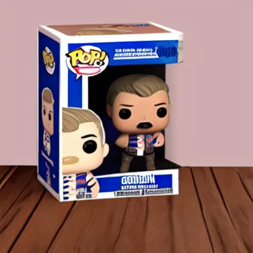 Prompt: Gordon Ramsay Funko pop, on a wooden table, photo realistic, professional photo, lighting, artstation trend, 8k, hdr