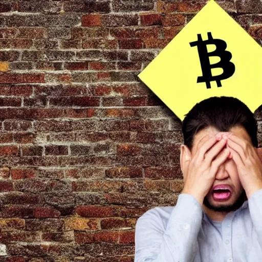 Prompt: person reacting from a crypto scam, angry