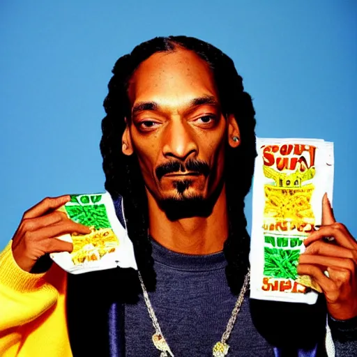 Prompt: Snoop Dogg holding a bag of sour patch kids for a 1990s sitcom tv show, Studio Photograph, portrait, C 12.0