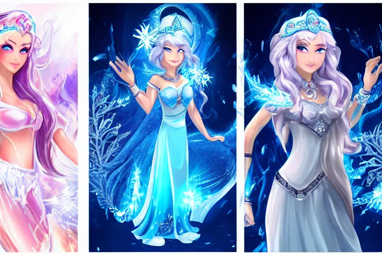 Image similar to ice goddess freezing fire goddess