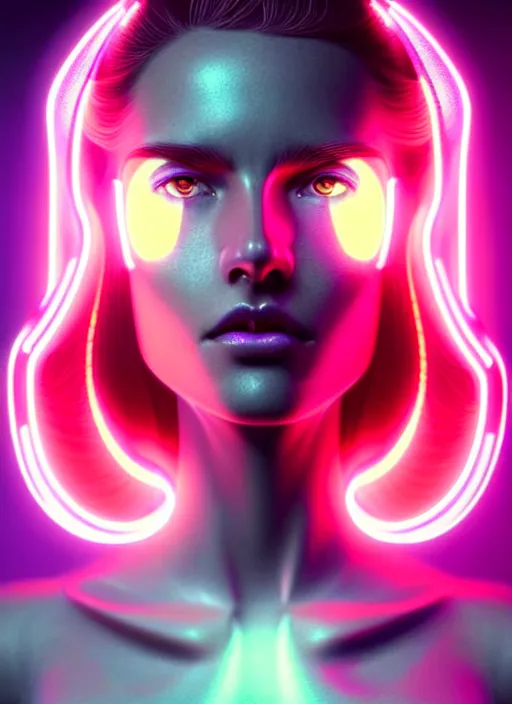 Image similar to a highly detailed long shot photo of sensual female face portrait, futurism, rococo cyber neon lighting, detailed futuristic fibonacci jewelry, profile posing, hyper photorealistic, crispy quality, digital photography, trending in pinterest, cinematic, 4 k ultra hd, art by pascal blanche, art by greg rutkowski, art by artgerm,