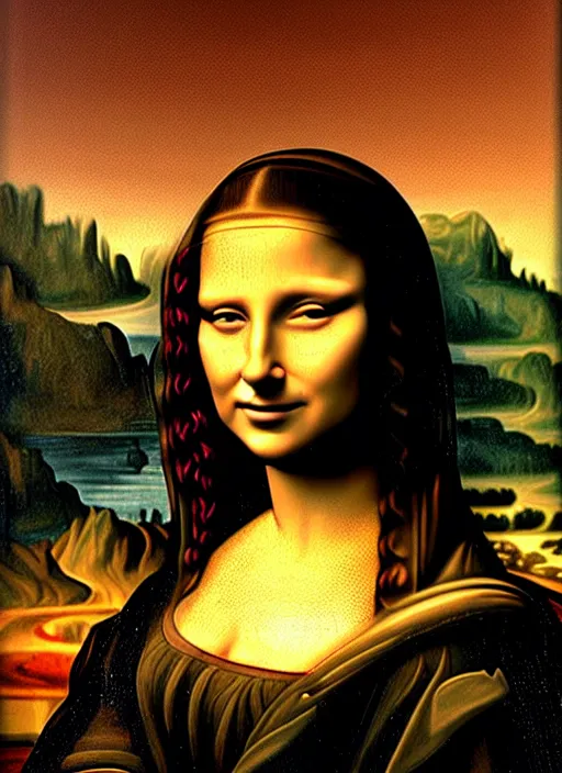 Prompt: scarlett johansson painted as mona lisa ( gioconda )