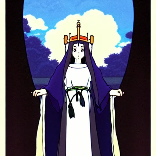 Prompt: The High Priestess by Studio Ghibli