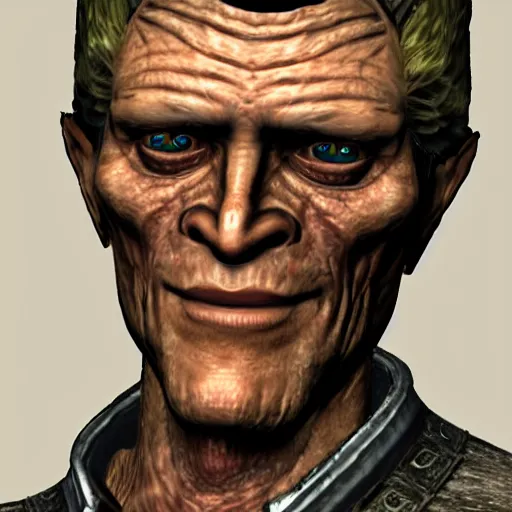 Prompt: willem dafoe in the elder scrolls iv oblivion