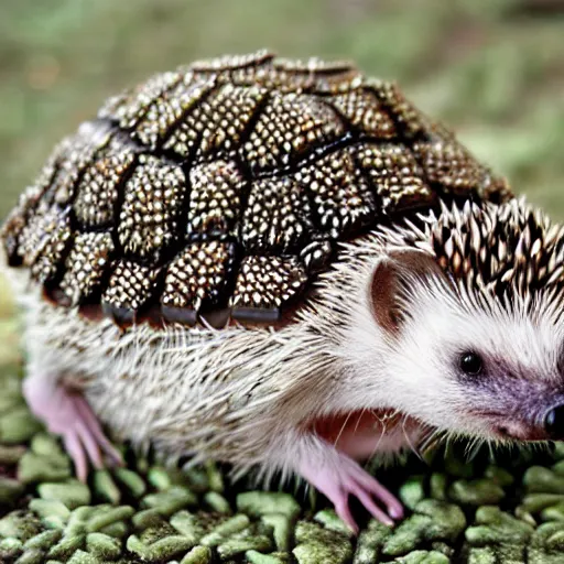 Image similar to “a hedgehog mixed with a turtle”