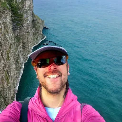 Prompt: a selfie on the edge of the world