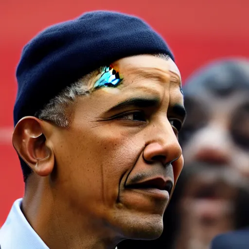 Image similar to barack obama wearing a red hat