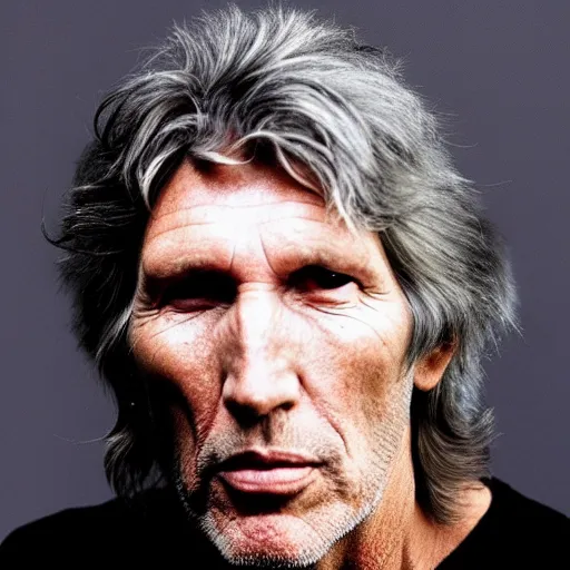 Prompt: Scary Roger waters from pink floyd