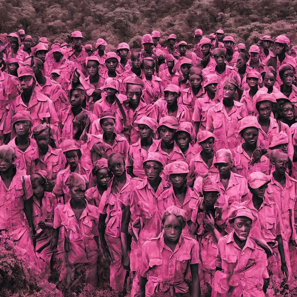 Image similar to advertising campaign by richard mosse