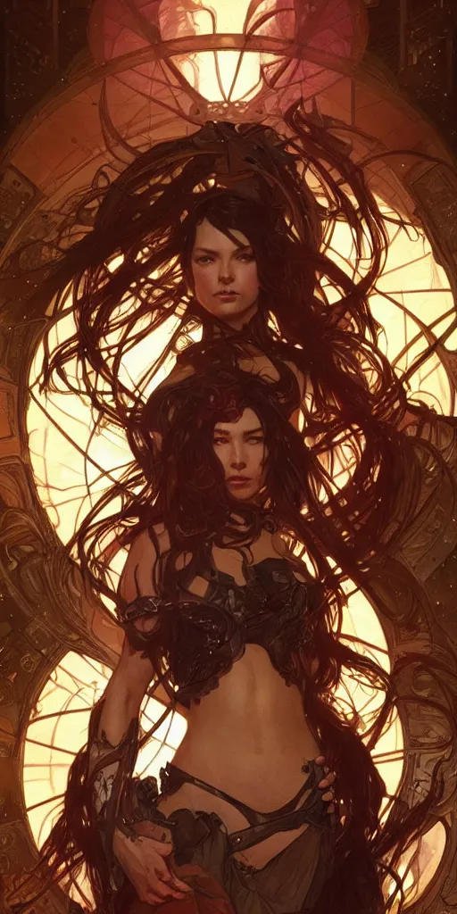 Image similar to dark space, epic lighting, sketch illustration, ultra detailed, art by artgerm and greg rutkowski and alphonse mucha