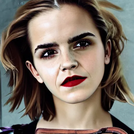 Image similar to jack black mixed with emma watson, vogue magazine photo, 8 k, artistic style