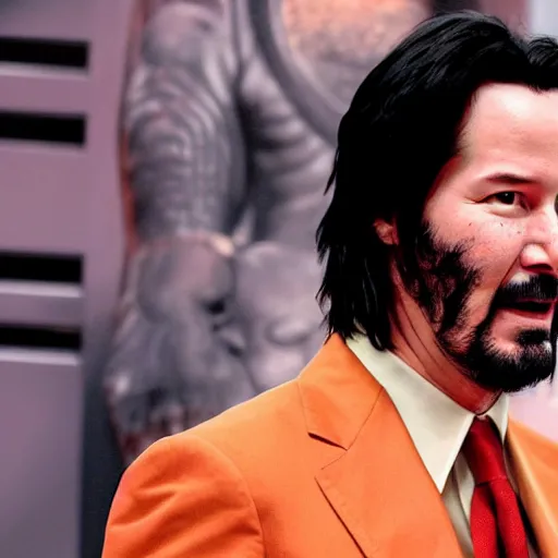 Image similar to keanu reeves as songoku