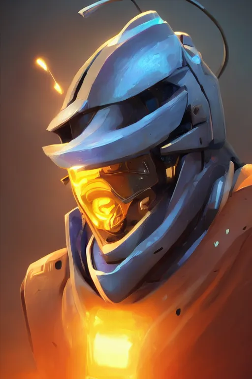 Image similar to epic mask helmet robot ninja portrait stylized as fornite style game design fanart by concept artist gervasio canda, behance hd by jesper ejsing, by rhads, makoto shinkai and lois van baarle, ilya kuvshinov, rossdraws global illumination radiating a glowing aura global illumination ray tracing hdr render in unreal engine 5