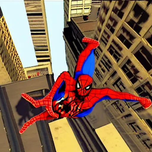 Image similar to spider man in gta san andreas