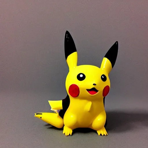 Prompt: Pikachu Sculpture made out of pebbles