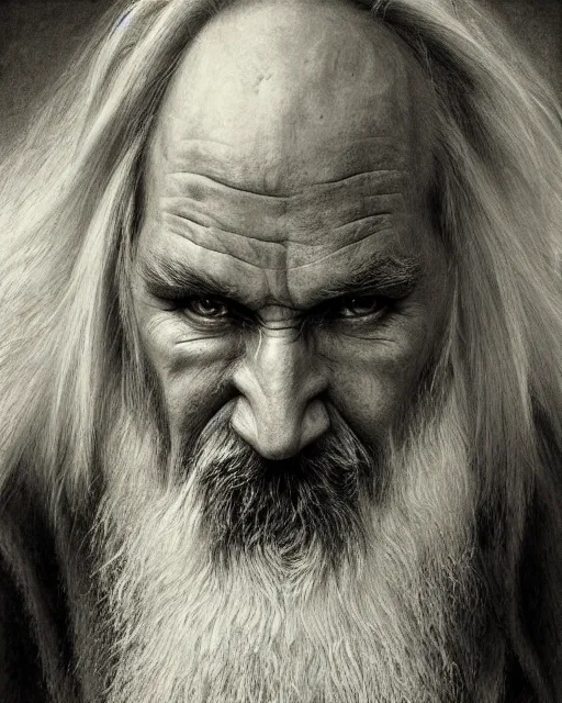 Image similar to pencil drawing of beautiful russian ded moroz, hyper realistic face, in the style of greg rutkowski, fantasy, amazing detail, epic, elegant, smooth, sharp focus, from the front